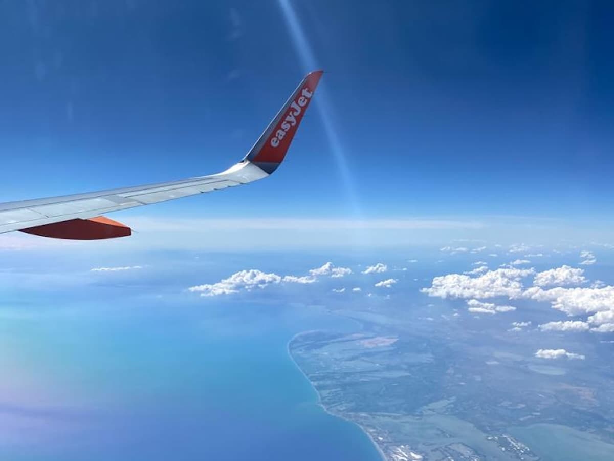 Blick aus dem Flugzeug auf Mallorca
