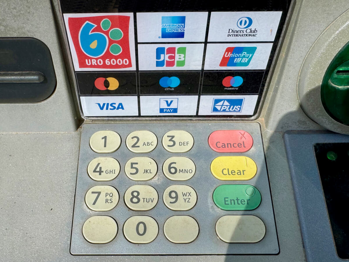 Tastenfeld von Geldautomaten