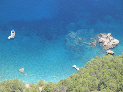 Ausblick von Aussichtspunkt auf Mallorca