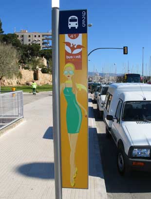 Bushaltestelle in Palma de Mallorca