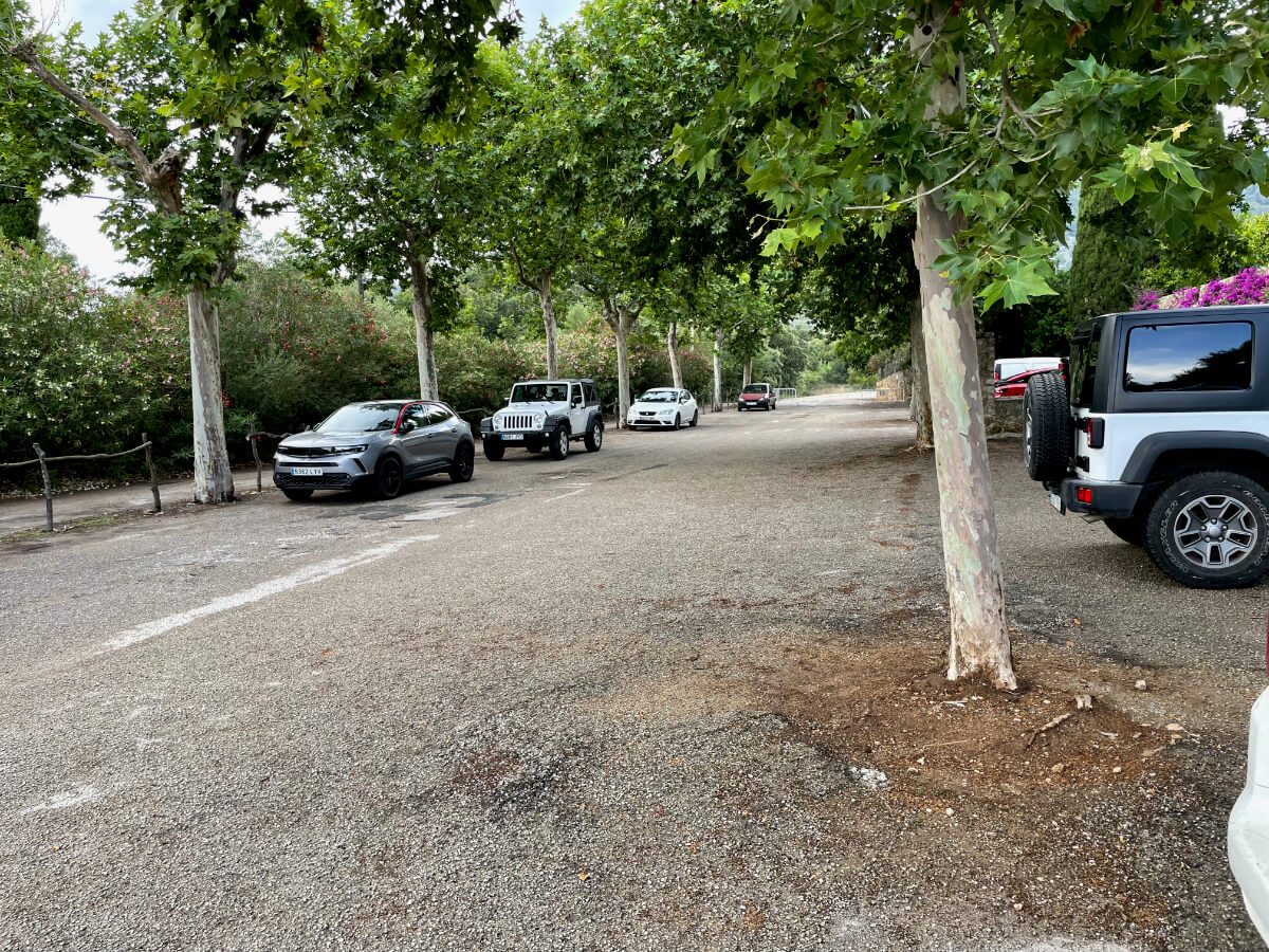 Parkplatz für Besucher der Höhlen von Campanet