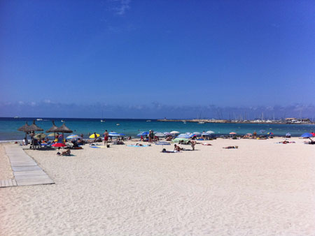 Strand an der Playa de Palma