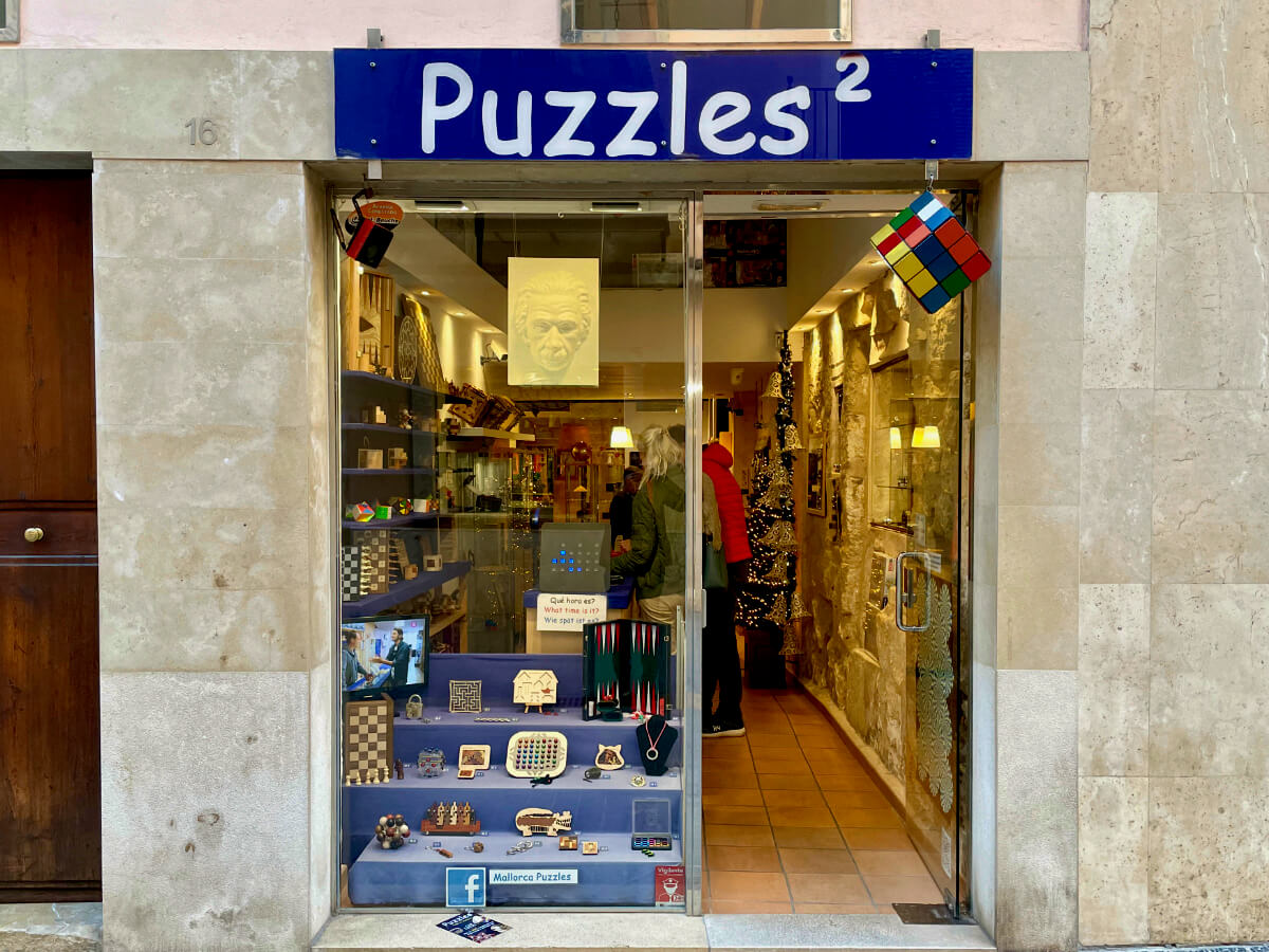 Ladenfront des Puzzles Geschäftes in Palma de Mallorca